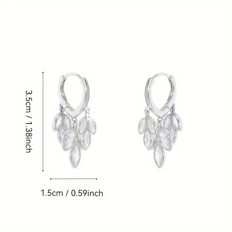 2024 new wheat ear tassel earrings ear buckle exquisite fashion all-matching earrings